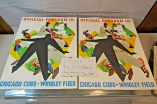 2 Chicago Cubs Wrigley Field Scorecards York Yankees & Pittsburgh Pirates 63