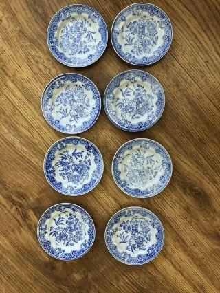 Vintage JAPAN CHILDS BLUE WILLOW DISHES Plates And Cups Dinnerware 2