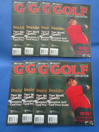 8 Vintage Premiere Beckett Golf Magazines Vol 1 No 1 Issue 1 Tiger Woods Mt