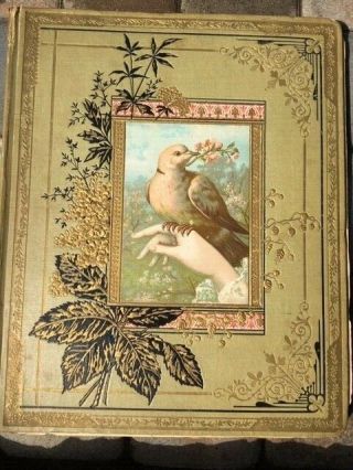 Old Antique Victorian Scrapbook,  Trade Cards,  Minstrel,  Queen Victoria,  Circus