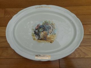 Vintage Badcock Furniture Advertising Homer Laughlin Turkey Plate Platter