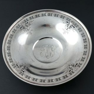 Antique Grogan Company Sterling Silver Pierced 7 " Wide Plate,  189.  7 Grams Nr