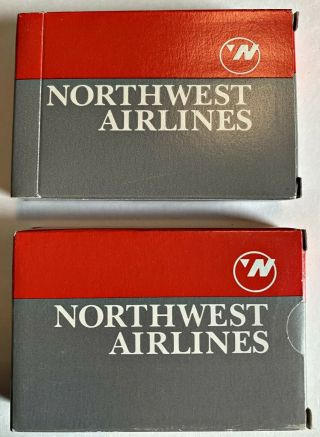 Northwest Airlines Vintage Playing Cards 2 Complete Decks With Jokers