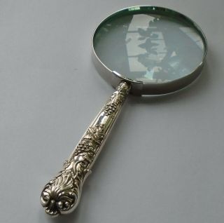 Hallmarked Sterling Silver Handle Magnifying Glass Sheffield Circa 1880 