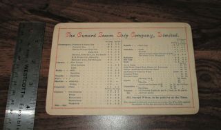 Breakfast Menu & Alcohol - Tobacco List - Cunard R.  M.  S.  Umbria - September 1896 2