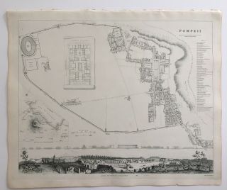 Vintage 1845 Topographic Map & Drawings 