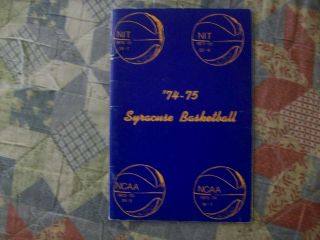 1974 - 75 Syracuse Basketball Media Guide Yearbook 1975 Final Four 4 Program Ad