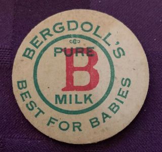 Vintage Milk Cap Bergdoll 