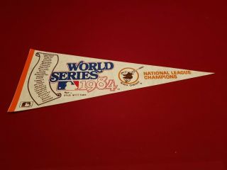 Vintage San Diego Padres 1984 National League Champions Scroll Pennant,