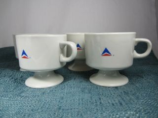 Mcm Delta Airlines Stackable Pedestal Coffee Cups By Mayer China Usa 3 " Tall