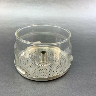 Vintage Pyrex Flameware 4 - 6 Cup Coffee Percolator Glass Basket Metal Bottom 7756