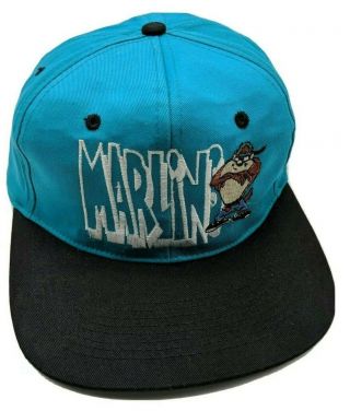 Florida / Miami Marlins Vintage Blue Adjustable Cap / Hat With Taz