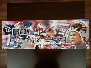 2004 Photoramics Poster Tom Brady 12 " X 36 " Nfl Licensed Patriots