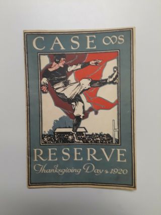 1920 Case Vs Reserve Thanksgiving Day College Football Program