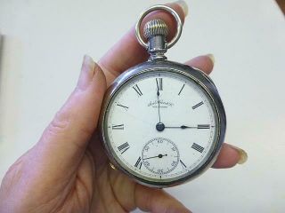 Antique American Waltham Mens Coin Silver Case Watch Pocketwatch 3633034