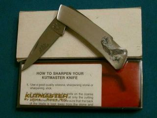 Nm Vintage Utica Kutmaster Usa Lockback Folding Jack Knife Mac Tools Bald Eagle
