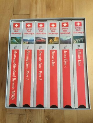 Railroad Videos 1994 Swiss Rail Journeys Vhs Tapes Set Of Six