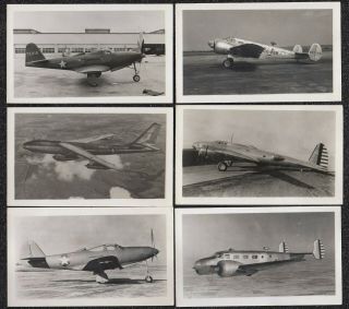 Lqqk 6 Vintage 1940s,  Military Aircraft Photos,  W/names On Backs 50