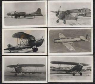 Lqqk 6 Vintage 1940s,  Military Aircraft Photos,  W/names On Backs 49