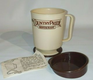 Vintage Country Pride Restaurant Travel Mug Cup W/dashboard Holders