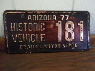 1977 Arizona Historic Vehicle License Plate 181