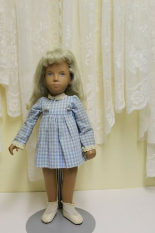 Vintage 17 " Sasha Doll In Blue Gingham Dress