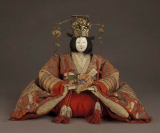 Antique Japanese Hina Ningyo Matsuri Doll - Imperial Empress Meiji Era