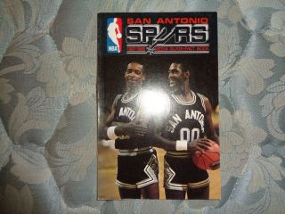1987 - 88 San Antonio Spurs Media Guide 1988 David Robinson Yearbook Book Nba Ad