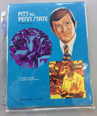 1975 Pitt Vs.  Penn State Nittany Lions Football Program