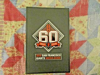 2018 San Francisco Giants Media Guide Yearbook Willie Mays Press Book Program Ad