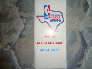 1986 Nba All - Star Game Media Guide Isiah Thomas Detroit Pistons Program Book Ad
