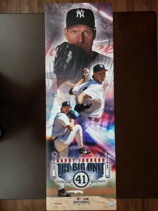 2005 Photoramics Poster Randy Johnson 12 " X 36 " Mlb Licensed Yankees
