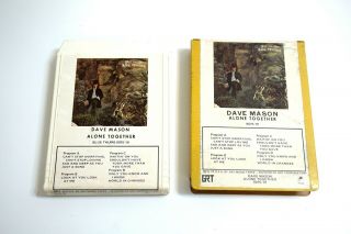 Dave Mason Alone Together Vintage Alt Rock 8 Track Tape W/ Picture Sleeve