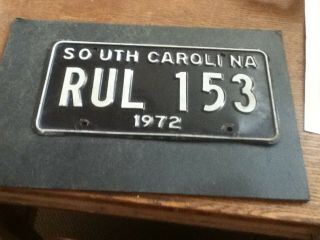 Vintage License Plate Tag South Carolina Sc 1972 Rul 153 Vintage Rustic