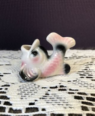 Vintage Open Mouthed Fish Toothpick Holder ?? Koi Pink And Black