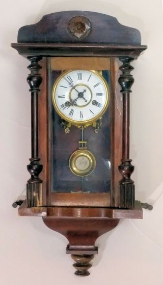 Antique German Wall Clock - For Restoration Or Parts