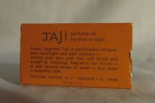 Vintage Shulton TAJI PERFUME OIL SPLASH 1/8 OZ - 1 Dram 2