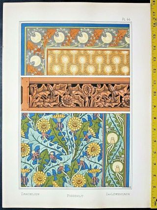 Dandelion Designs,  Art Nouveau/jugendstil,  Eugene Grasset,  La Plante.  1896.  44