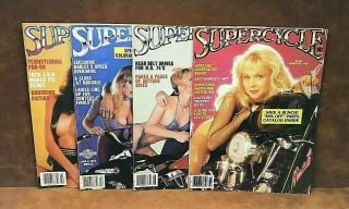 (4) Vintage Supercycle Motorcycle Magazines Feb.  /april/june 1982 & Feb.  1983