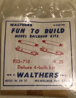 Vintage Walthers 933 - 718 Deluxe 4 Bulb Kit Model Train Parts