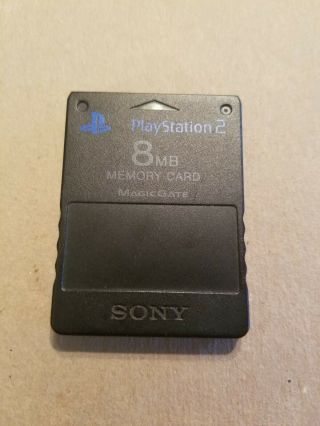 Sony Playstation 2 8mb Memory Card Magic Gate Vtg Ps2 Video Game