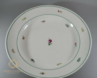 Antique 19th Century Royal Vienna Porcelain Charger Painted Rose & Flowers