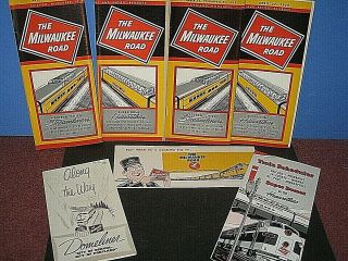 4 Milwaukee Road Public Tt.  W/system Map & Other Papers 1959 - 60 Very Fine Sc