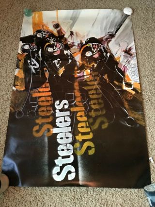 Pittsburgh Steelers Vintage 1970s Football Poster 24 " X 36 "