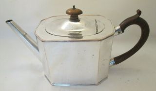 A Fine Geometric Old Sheffield Plate Tea Pot - Regency C1820