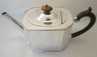 A Fine Geometric Old Sheffield Plate Tea Pot - Regency c1820 2
