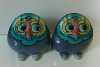 A Vintage Ceramic Owl Figurines / Paper Weight / Book Ends 6 " Tall