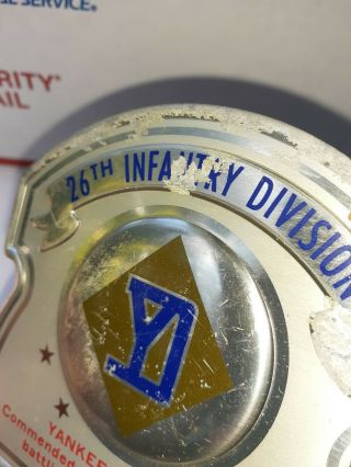 26th Infantry Division Yankee Division License Plate Tag Topper 3