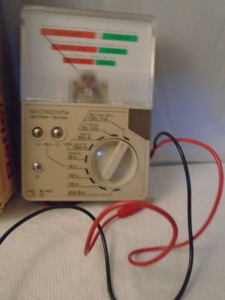 Vintage Micronta 22 - 032A Analog Battery Tester 1.  5V - 22.  5V (H273) 2