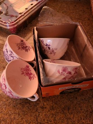 Vintage Royal Staffordshire Tea Cups (set Of 4)